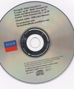 Korngold*, Weill*, Krenek* - Chantal Juillet, Rundfunk-Sinfonieorchester Berlin, John Mauceri-3