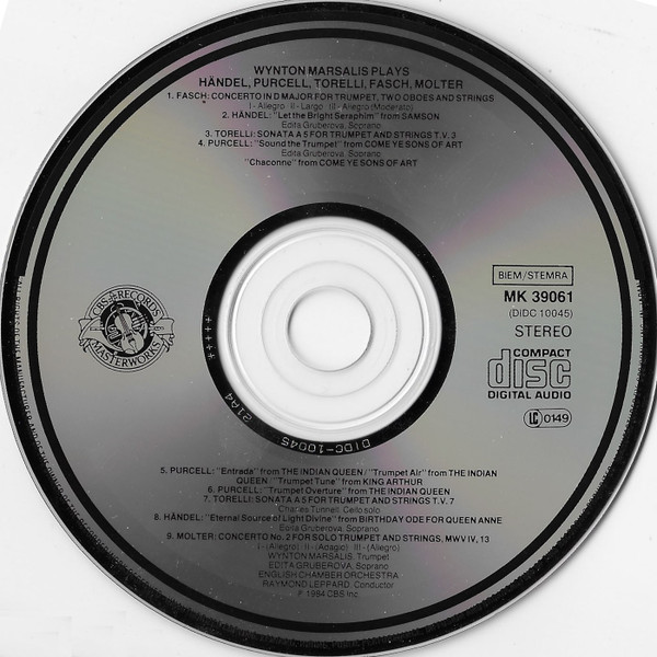 Wynton Marsalis, Edita Gruberova, English Chamber Orchestra, Raymond Leppard - Purcell*, Händel*, Torelli*, Fasch*, Molter*-2