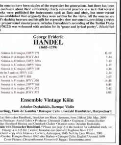 Georg Friedrich Händel, Ensemble Vintage Köln, Ariadne Daskalakis, Rainer Zipperling, Gerald Hambitzer-1