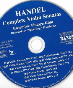Georg Friedrich Händel, Ensemble Vintage Köln, Ariadne Daskalakis, Rainer Zipperling, Gerald Hambitzer-3