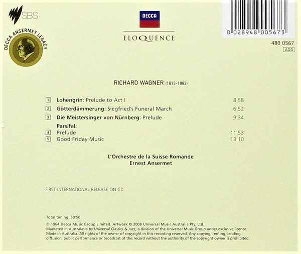 Wagner* – L'Orchestre De La Suisse Romande / Ernest Ansermet-1