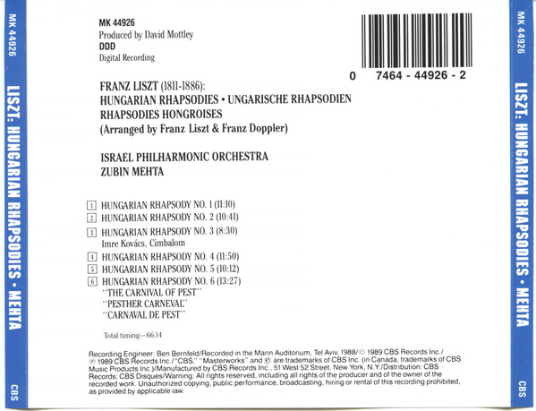 Liszt*, Zubin Mehta, Israel Philharmonic Orchestra-1