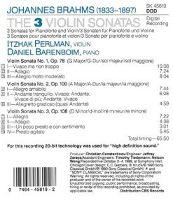 Itzhak Perlman, Daniel Barenboim - Johannes Brahms-1