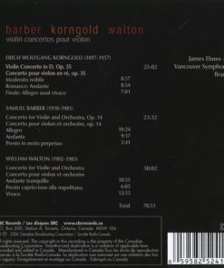 Barber* / Korngold* / Walton* - James Ehnes, Vancouver Symphony Orchestra, Bramwell Tovey-1
