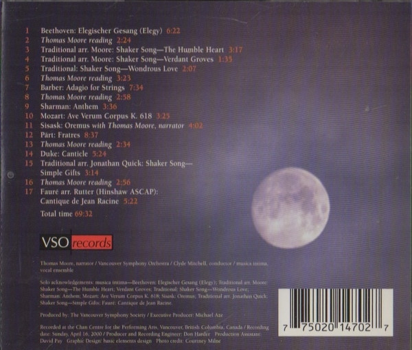 Thomas Moore, Vancouver Symphony Orchestra, Clyde Mitchell, Musica Intima-1