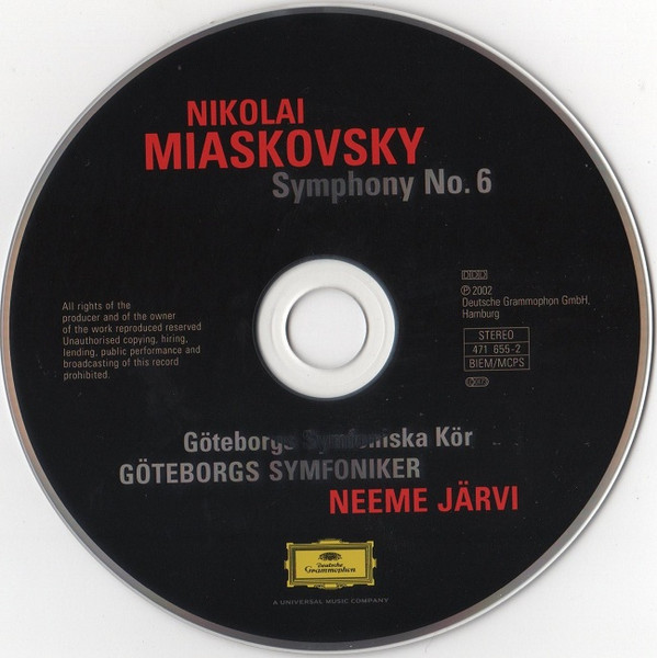 Miaskovsky*, Göteborgs Symfoniker, Neeme Järvi-2