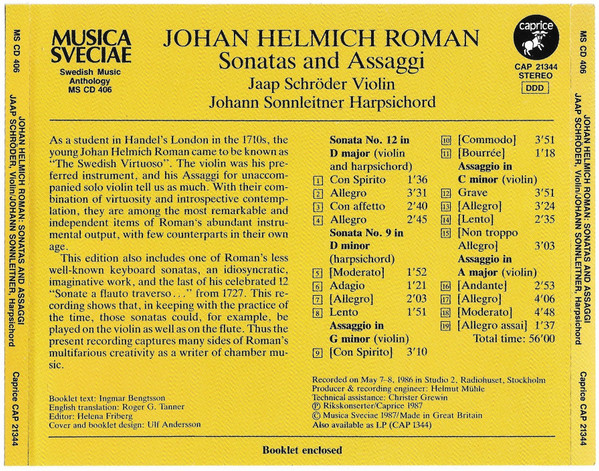 Johan Helmich Roman, Jaap Schröder, Johann Sonnleitner-1