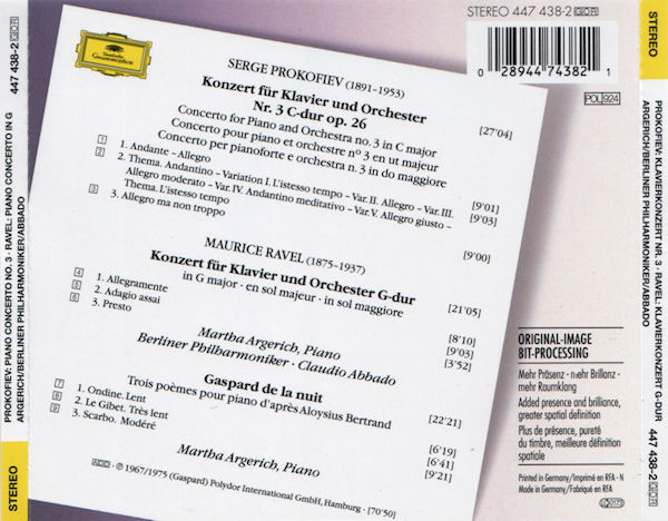 Prokofiev*, Ravel* - Martha Argerich, Berliner Philharmoniker, Claudio Abbado-1