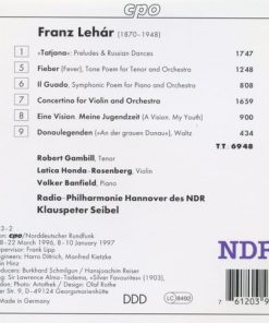 Franz Lehár - Gambill* · Honda-Rosenberg* · Banfield* · Radio-Philharmonie Hannover des NDR · Klauspeter Seibel-2