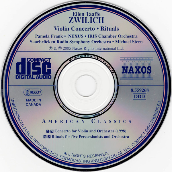Ellen Taaffe Zwilich, Pamela Frank, Nexus (18), Iris Chamber Orchestra, Saarbrücken Radio Symphony Orchestra*, Michael Stern (3)-3
