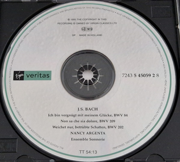 J S Bach* - Nancy Argenta, Ensemble Sonnerie*, Monica Huggett-2