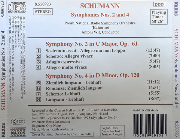 Schumann*, Polish National Radio Symphony Orchestra*, Antoni Wit-1