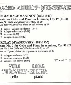 Rachmaninov* / Myaskovsky*, Yuli Turovsky, Luba Edlina-4