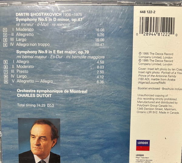 Dmitri Shostakovich, Charles Dutoit, Orchestre symphonique de Montréal-2