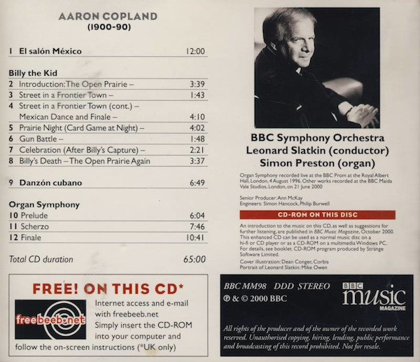 Copland* - BBC Symphony Orchestra / Leonard Slatkin-1