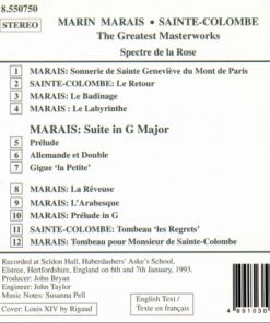 Marin Marais, Sainte-Colombe*, Spectre De La Rose-1