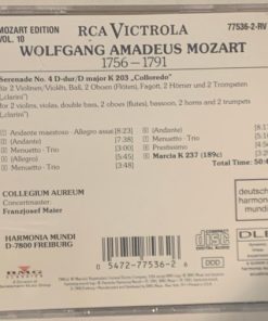 Wolfgang Amadeus Mozart, Collegium Aureum, Franzjosef Maier-1