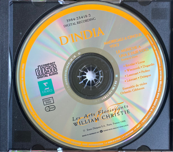 Sigismondo D'India, William Christie, Les Arts Florissants, Stéphanie Révidat, Violaine Lucas, Maryseult Wieczorek, Steve Dugardin, Etienne Lescroart, François Piolino, Renaud Delaigue, Ensemble Orlando Gibbons-3