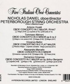 Nicholas Daniel, Peterborough String Orchestra, Albinoni* · Bellini* · Cimarosa* · Marcello* · Vivaldi*-1