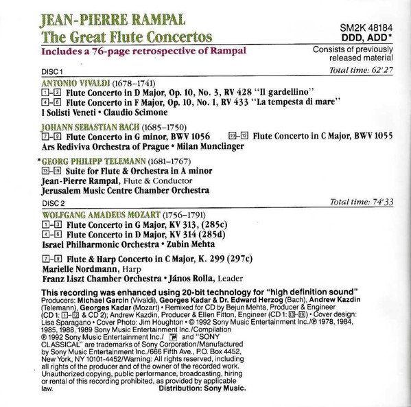 Jean-Pierre Rampal – Johann Sebastian Bach • Wolfgang Amadeus Mozart • Georg Philipp Telemann • Antonio Vivaldi-1