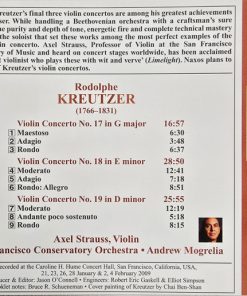 Rodolphe Kreutzer, Axel Strauss, Andrew Mogrelia, San Francisco Conservatory Orchestra-1