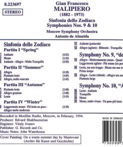 Gian Francesco Malipiero - Moscow Symphony Orchestra*, Antonio De Almeida-1
