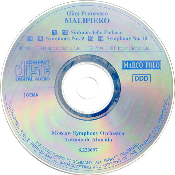 Gian Francesco Malipiero - Moscow Symphony Orchestra*, Antonio De Almeida-2