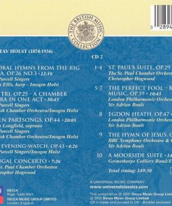 Gustav Holst - Janet Baker, Robert Tear, Thomas Hemsley, Osian Ellis, Imogen Holst, Christopher Hogwood, Sir Adrian Boult, Elgar Howarth, The Purcell Singers, The Grimethorpe Colliery Band, English Chamber Orchestra, London Philharmonic Orchestra, BBC Sym-1