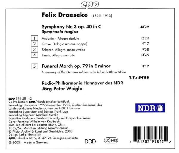 Felix Draeseke - Radio-Philharmonie Hannover Des NDR, Jörg-Peter Weigle-1