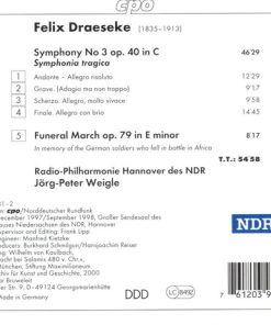 Felix Draeseke - Radio-Philharmonie Hannover Des NDR, Jörg-Peter Weigle-2