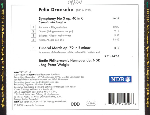 Felix Draeseke - Radio-Philharmonie Hannover Des NDR, Jörg-Peter Weigle-2