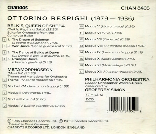 Ottorino Respighi – Geoffrey Simon, Philharmonia Orchestra-1