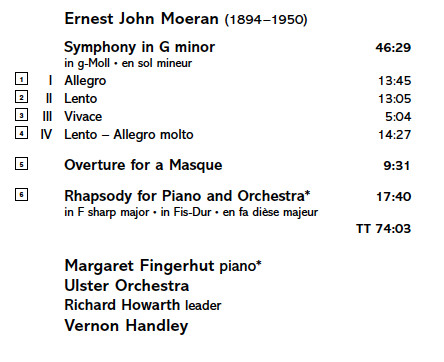 Ernest John Moeran / Margaret Fingerhut • Ulster Orchestra • Vernon Handley-1