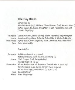 The Bay Brass, John Williams (4), Michael Tilson Thomas, Morten Lauridsen, Bruce Broughton, Kevin Puts, Scott Hiltzik-1
