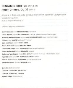 Britten* - Sir Colin Davis, London Symphony Orchestra, Glenn Winslade, Janice Watson, Anthony Michaels-Moore, Catherine Wyn-Rogers, Jill Grove, James Rutherford, Jonathan Lemalu-2