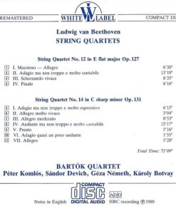 Ludwig van Beethoven, Bartók Quartet-3