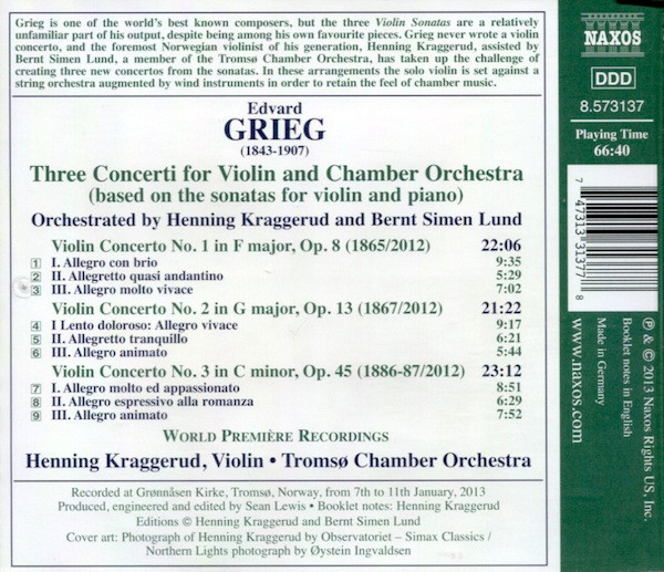 Grieg*, Henning Kraggerud, Tromsø Chamber Orchestra-1