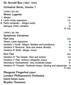 Bax* - Margaret Fingerhut · London Philharmonic Orchestra · Bryden Thomson-2