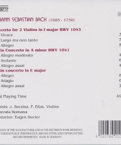 Johann S. Bach*, Camerata Romana, Eugen Duvier-2