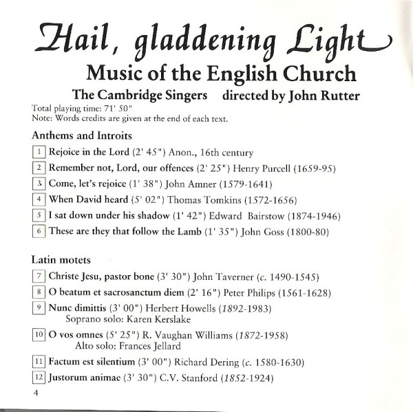 The Cambridge Singers Directed By John Rutter-2