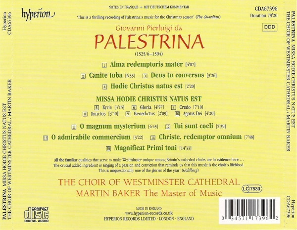 Palestrina*, Westminster Cathedral Choir, Martin Baker (2)-1