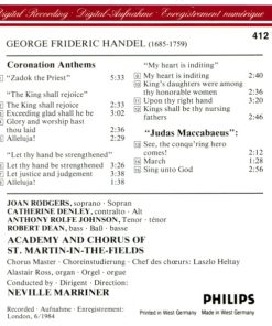 Georg Friedrich Händel - The Academy Of St. Martin-in-the-Fields & Chorus Of St Martin In The Fields, Sir Neville Marriner-2