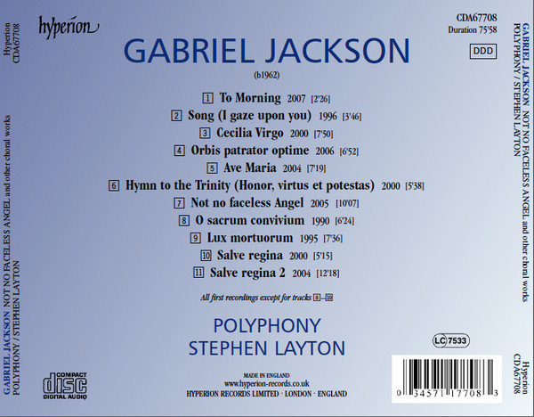 Gabriel Jackson (2), Polyphony, Stephen Layton-1