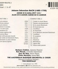 Johann Sebastian Bach, Ton Koopman, The Amsterdam Baroque Orchestra And Choir, Barbara Schlick, Kai Wessel, Guy De Mey, Klaus Mertens-1