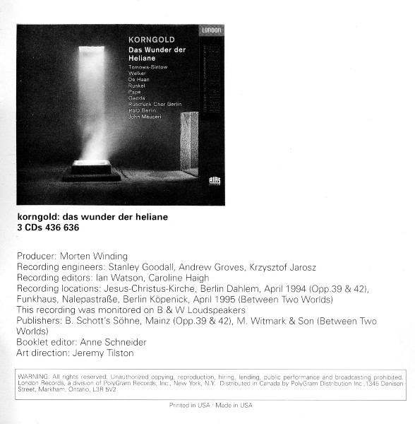Erich Wolfgang Korngold - Deutsches Symphonie-Orchester Berlin, Rundfunk-Sinfonieorchester Berlin, John Mauceri-1