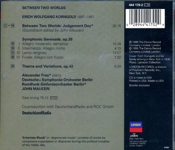 Erich Wolfgang Korngold - Deutsches Symphonie-Orchester Berlin, Rundfunk-Sinfonieorchester Berlin, John Mauceri-2