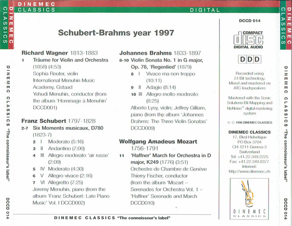 Wagner* • Schubert* • Brahms* • Mozart*-1