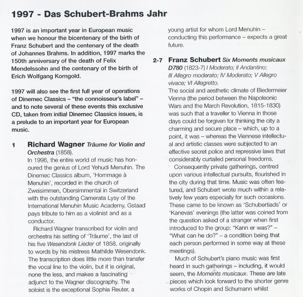 Wagner* • Schubert* • Brahms* • Mozart*-4