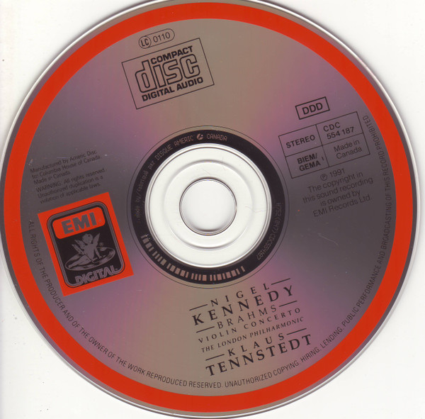 Nigel Kennedy · Johannes Brahms · London Philharmonic Orchestra · Klaus Tennstedt-1