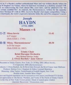 Haydn* • Trinity Choir* • Rebel Baroque Orchestra • J. Owen Burdick • Jane Glover-1